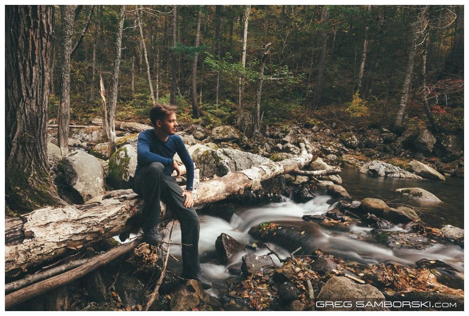 Greg Sitting on Old Tree