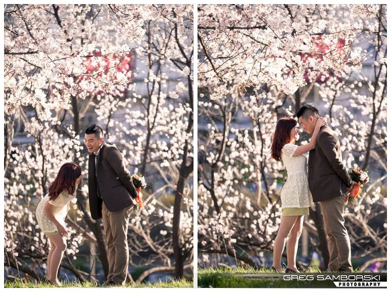 Seoul Korea Cherry Blossom Engagement Photography