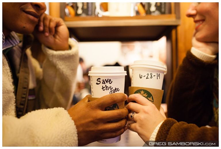 Save The Date Starbucks Coffee Cups