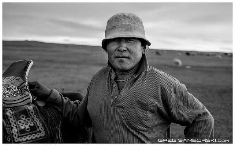 Mongolian Man with Horse