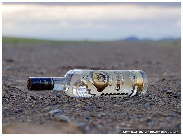 Bottle of Mongolian Chinggus Vodka