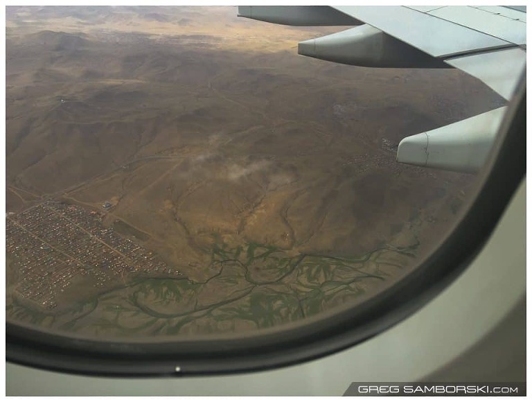 Arial view of Ulaanbaatar Mongolia